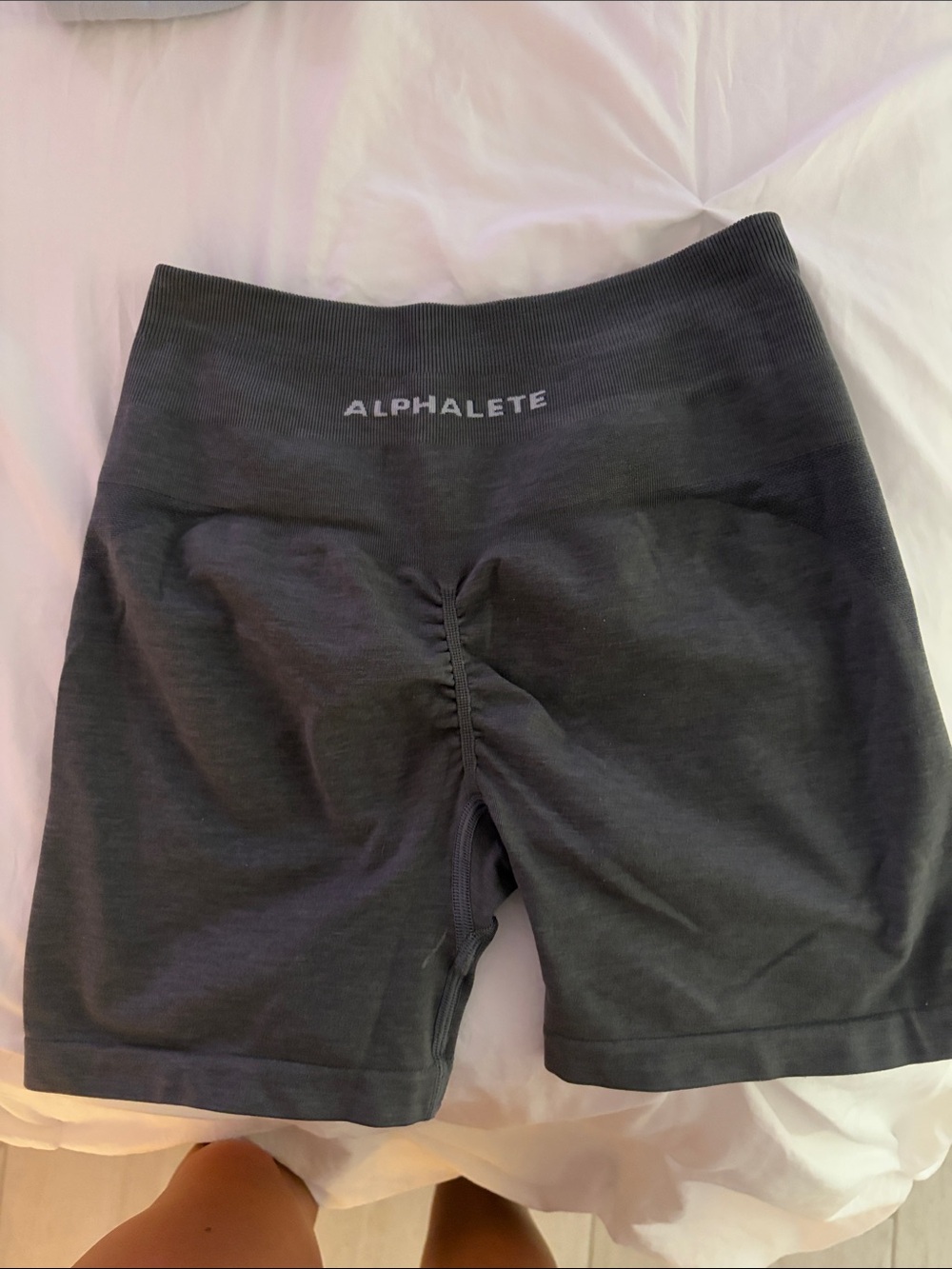 Alphalete Black Seamless High-Rise Bike Shorts
